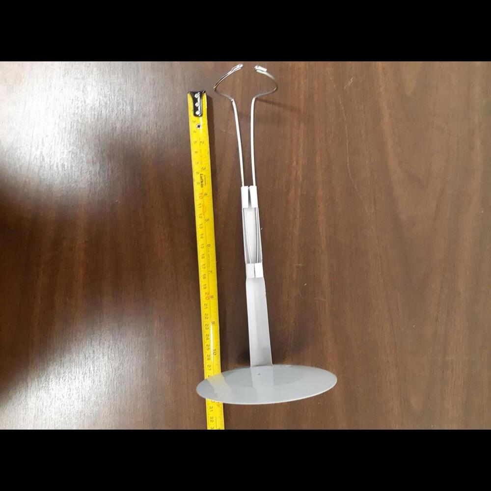 Stylish White Metal Stand with Wire Hooks